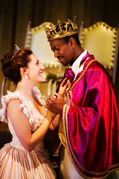 Cinderella and the Prince together at the ball.