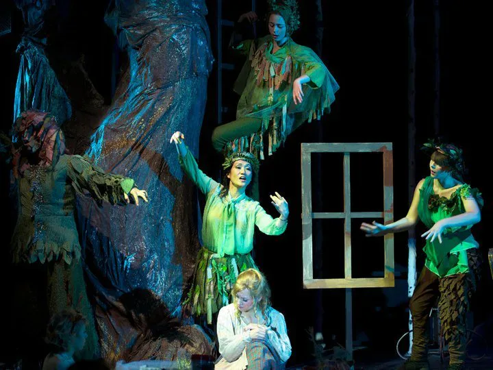 Cinderella surrounded by the forest ensemble in Cinderella: Enchanted.
